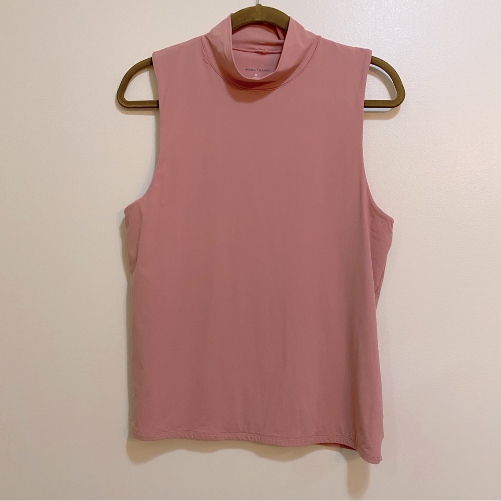 White House Black Market sleeveless mock neck top. Size XL.